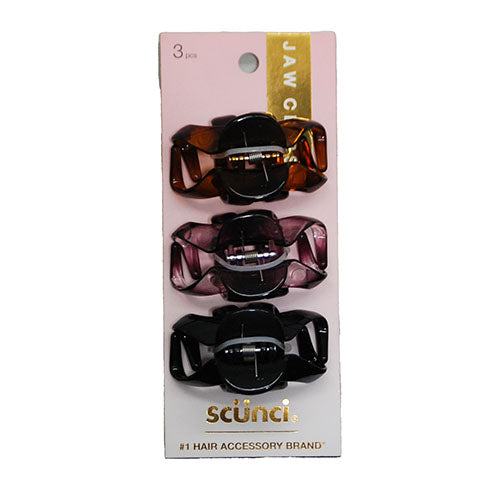 CONAIR SCUNCI MEDIUM JAW CLIPS 3PK NEUTRAL COLORS NI