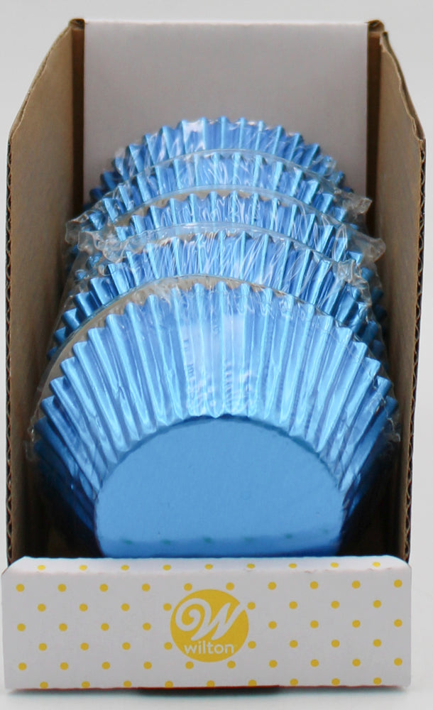BAKING CUP FOIL BLUE STANDARD 24 CT NI