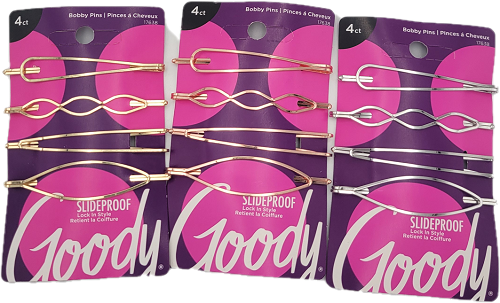 GOODY BOBBY SLIDES PINS 4CT ASSORTED NI