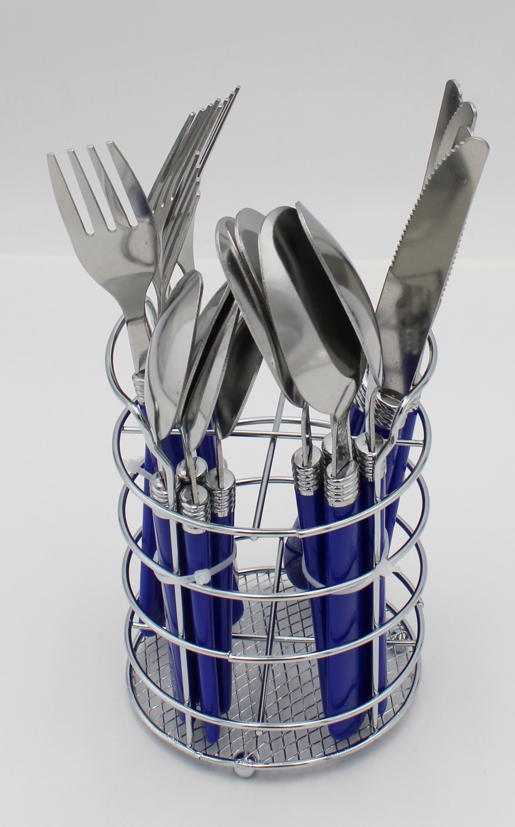 GIBSON EVERYDAY STAINLESS STEEL FLATWARE SET - COBALT 16pc NI