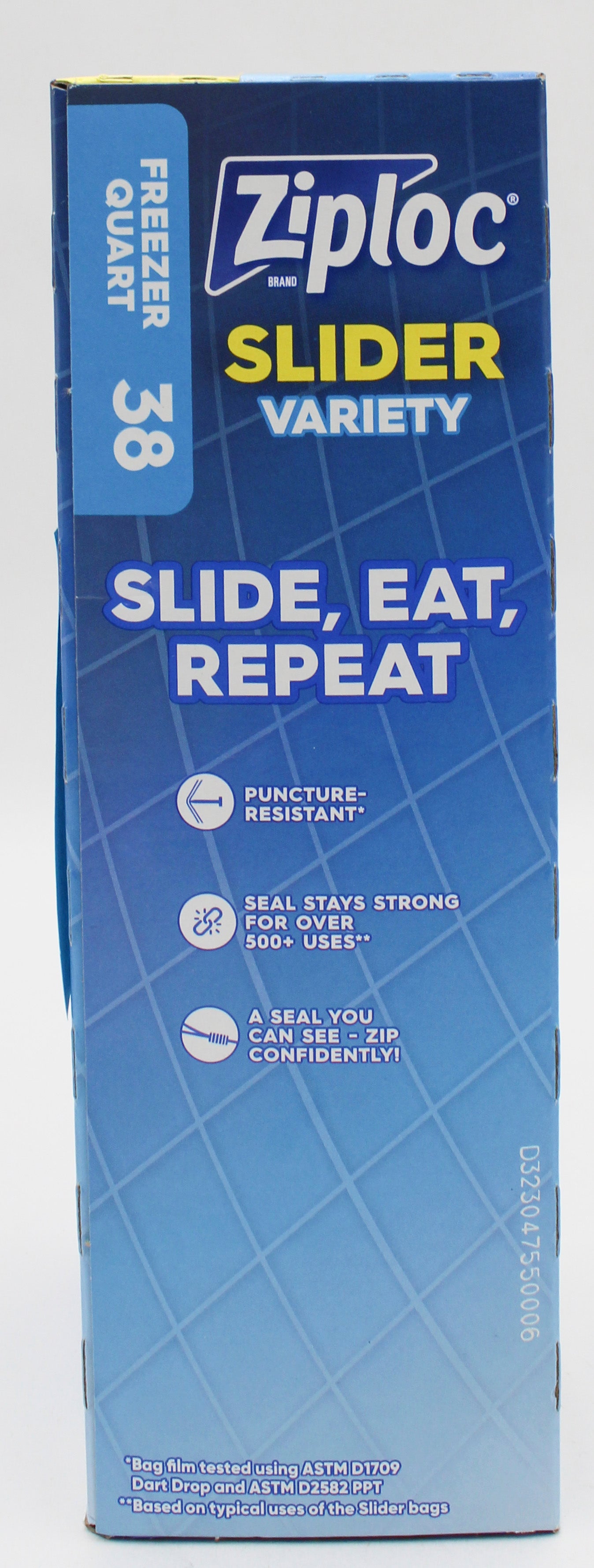 SP ZIPLOC BAGS 38CT SLIDER FREEZER QUART (IMPERFECT)