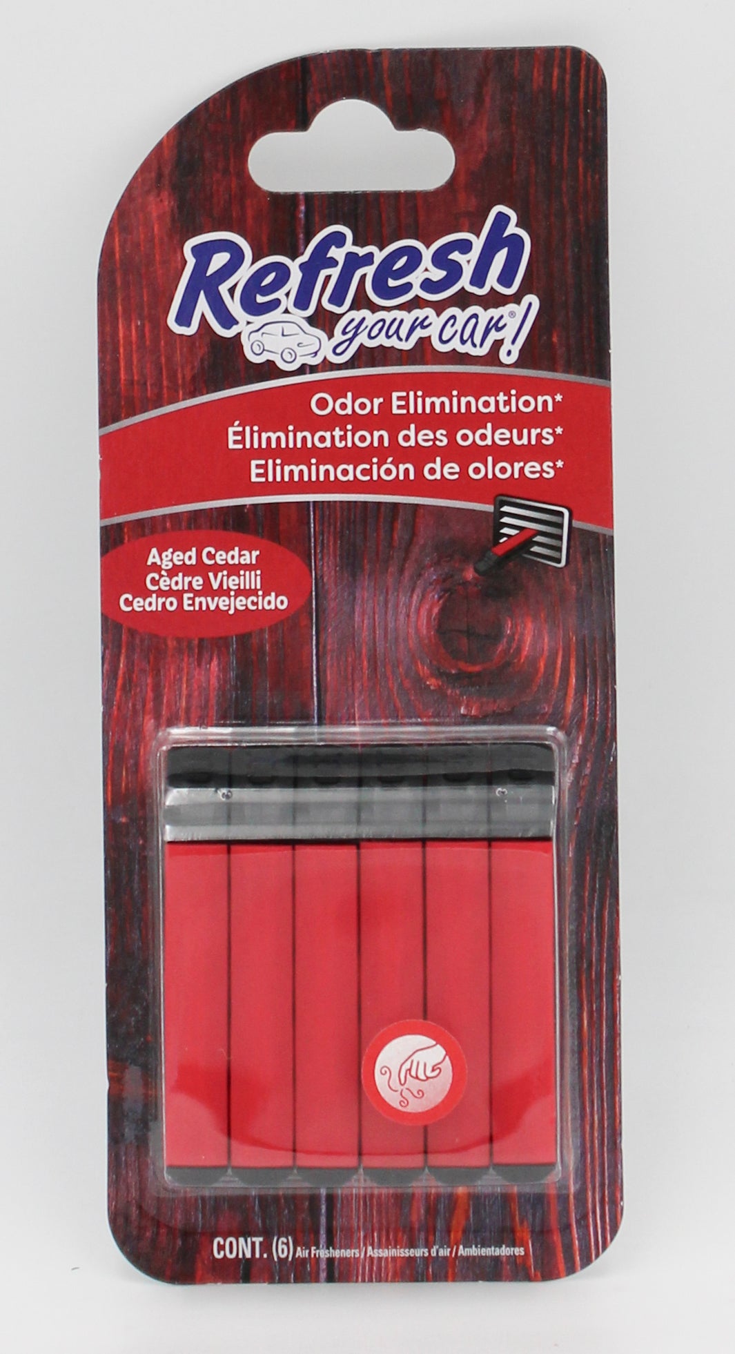 CALIFORNIA SCENTS! AGED CEDAR VENT STICKS CAR AIR FRESHENER - (6-PACK) NI