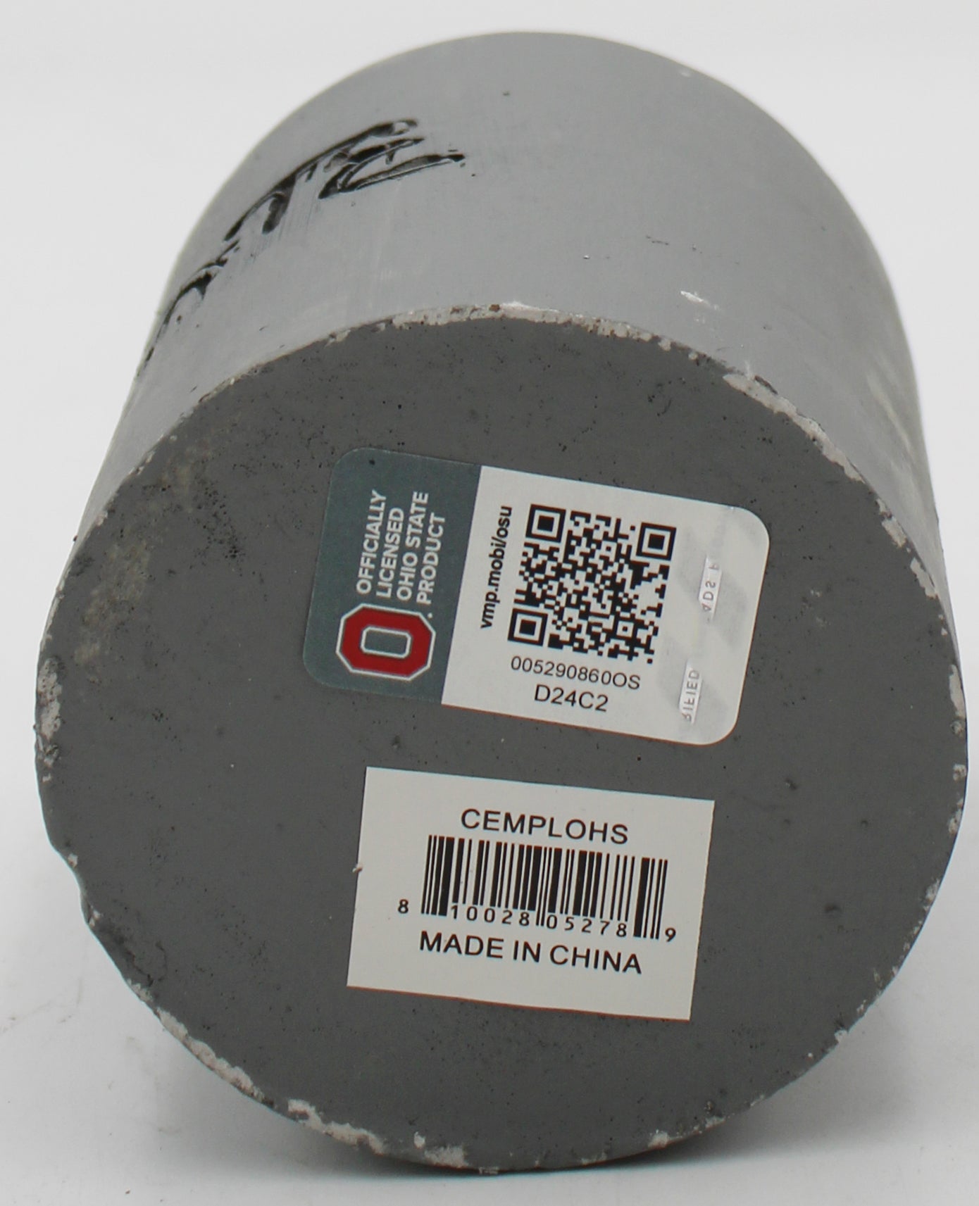 OFFICIALLY LICENCED OHIO STATE BUCKEYES CEMENT PLANTER -4IN -EMPTY