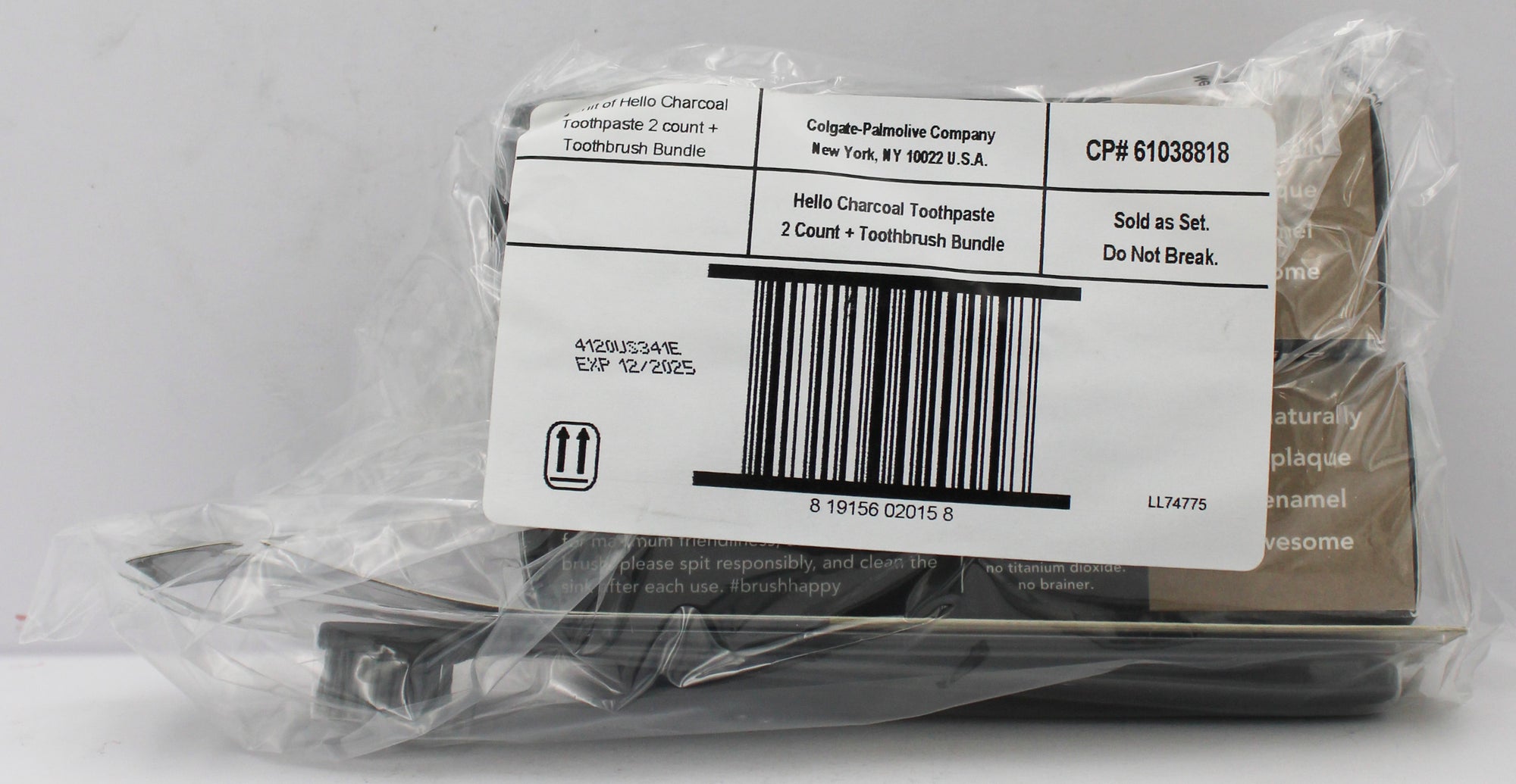 HOLD EXPIRED HELLO TOOTHPASTE AND TOOTHBRUSH 12/2025 NI