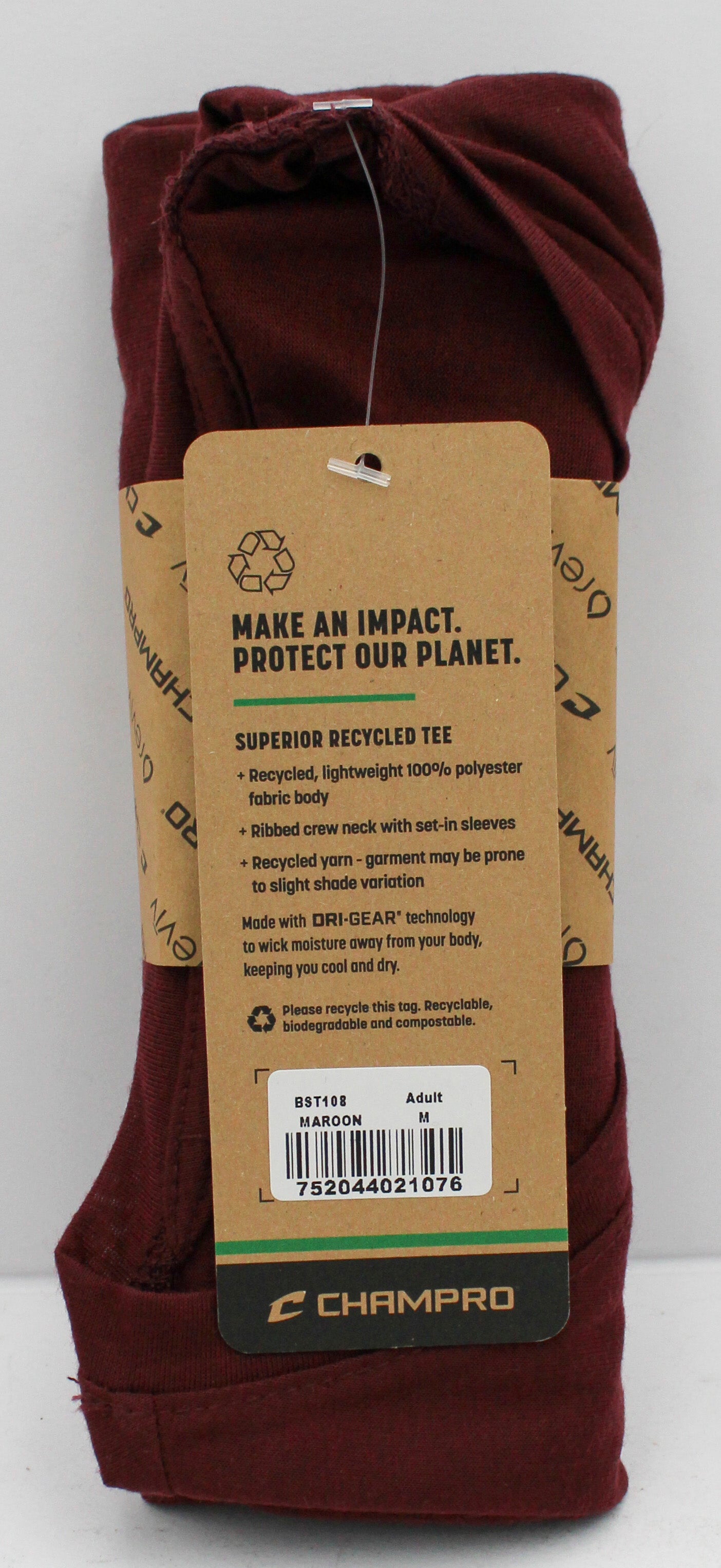 T-SHIRT - ADULT - MAROON - M