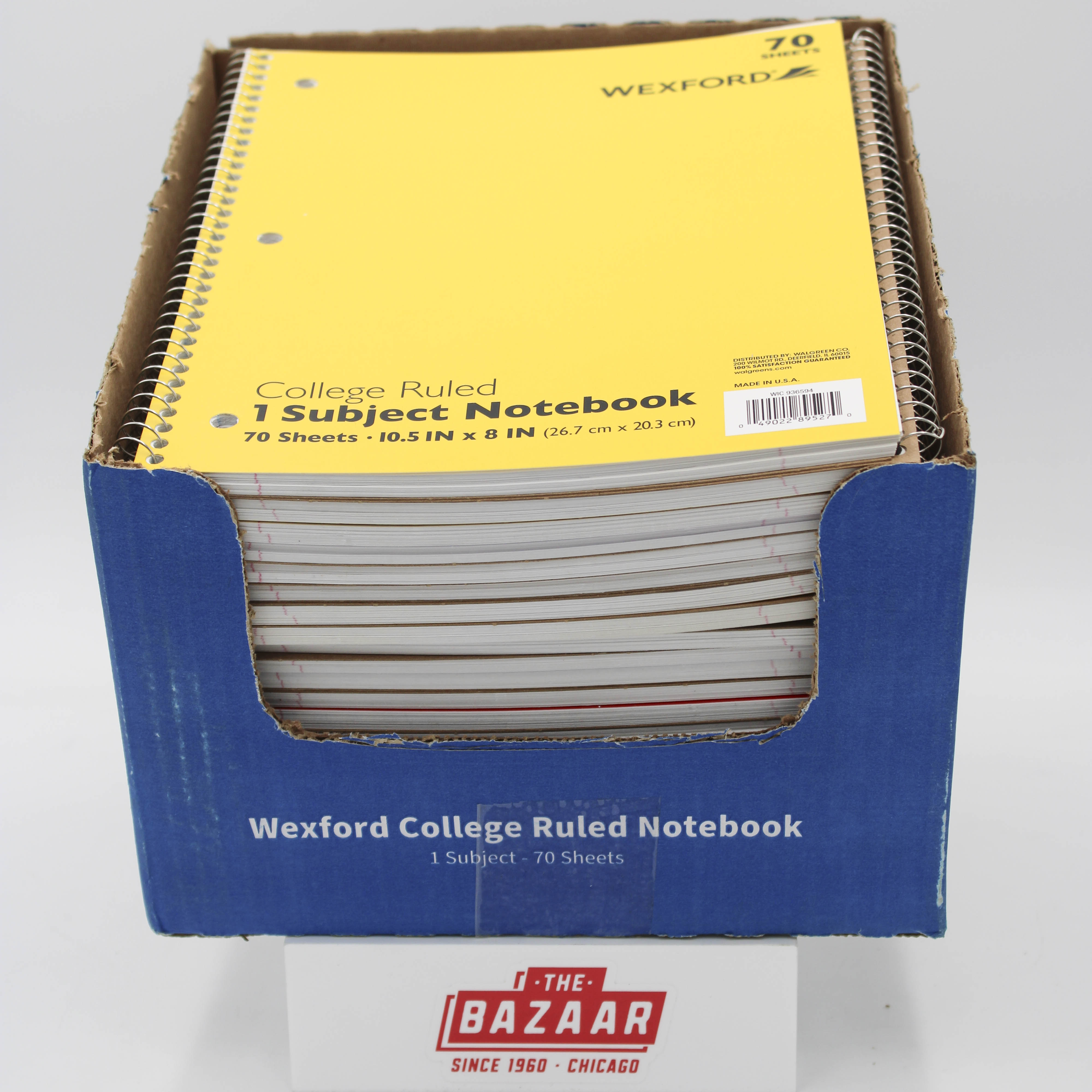 WEXFORD 1 SUBJEXT COLLEGE RULED 70 SHEET NOTEBOOK