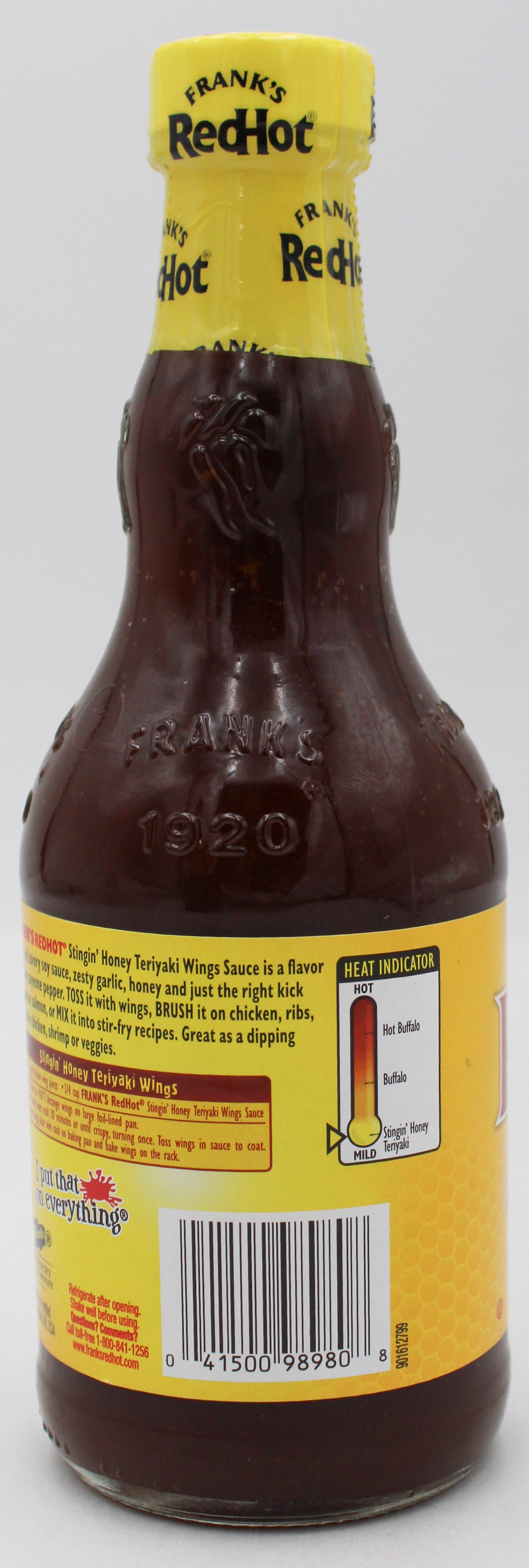 FRANKS REDHOT STINGIN HONEY TERIYAKI WING SAUCE 12 FL Oz BB 12/10/26
