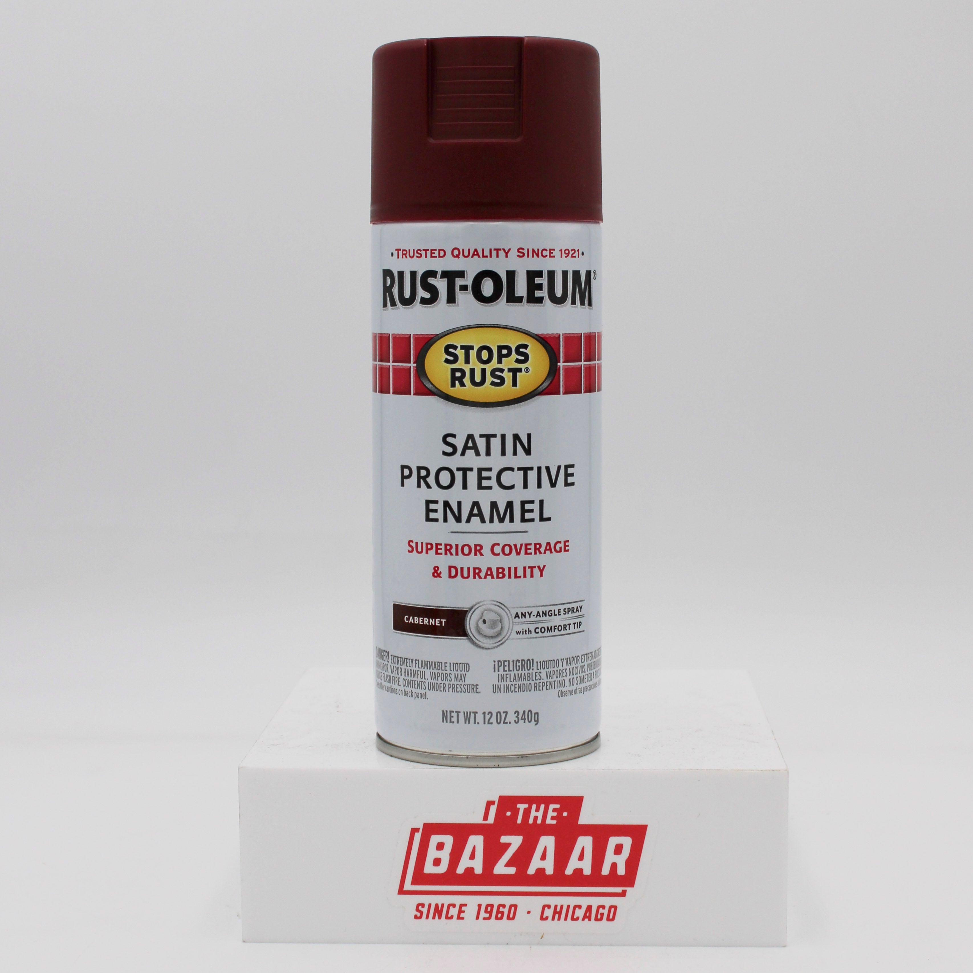 RUST-OLEUM STOPS RUST SPRAY PAINT 12 oz. SATIN CABERNET NI