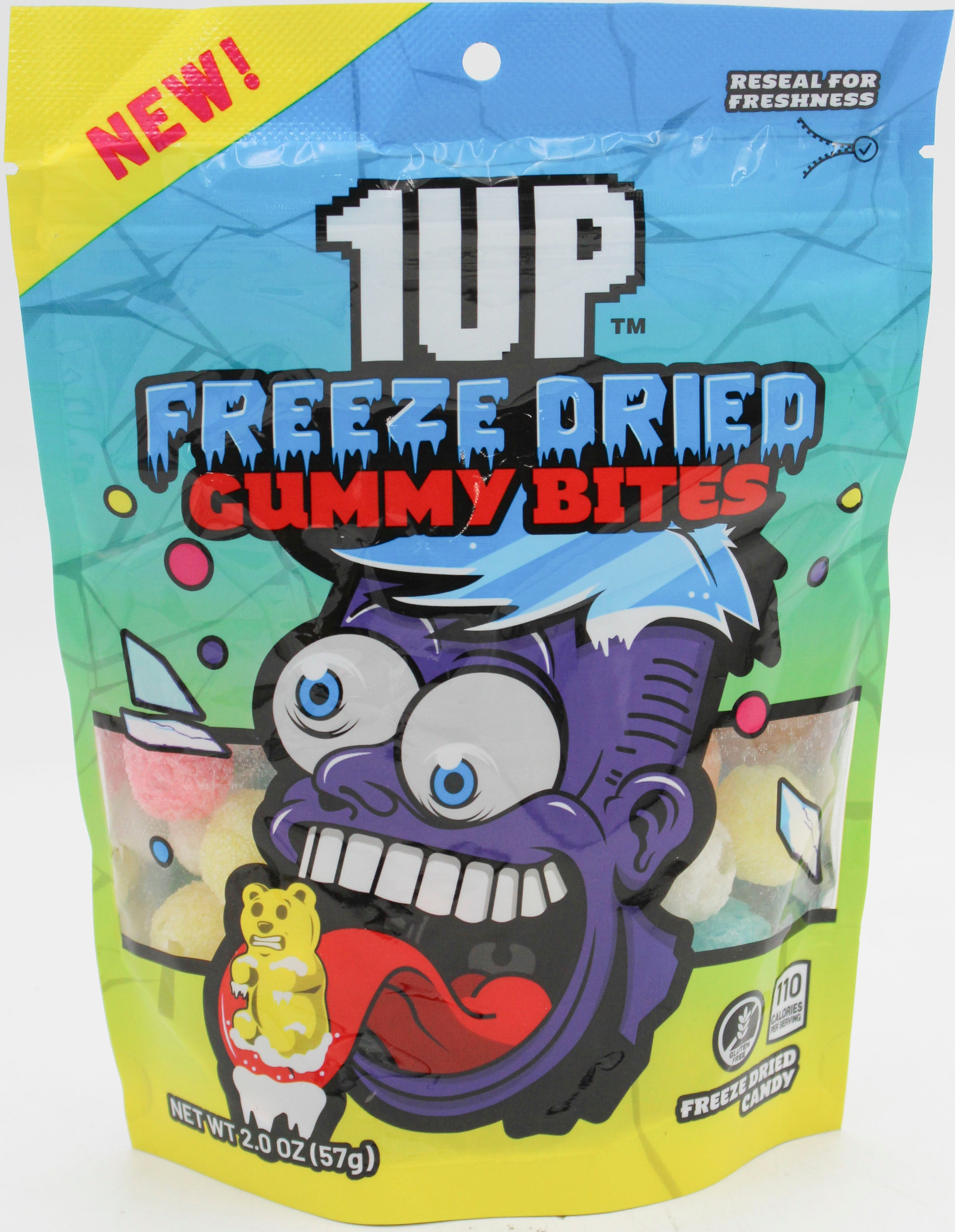 1UP FREEZE DRIED GUMMY BITES 2 oz BB 1/12/26