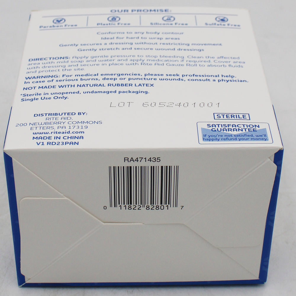 RITE AID 5CT GAUZE ROLL 3"X 4.1 YD