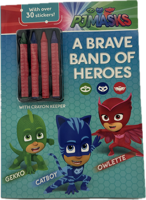 PJ MASKS: A BRAVE BAND OF HEROES - PAPERBACK COLORING BOOK 48pgs  PP$4.99 US / $6.99 CAN