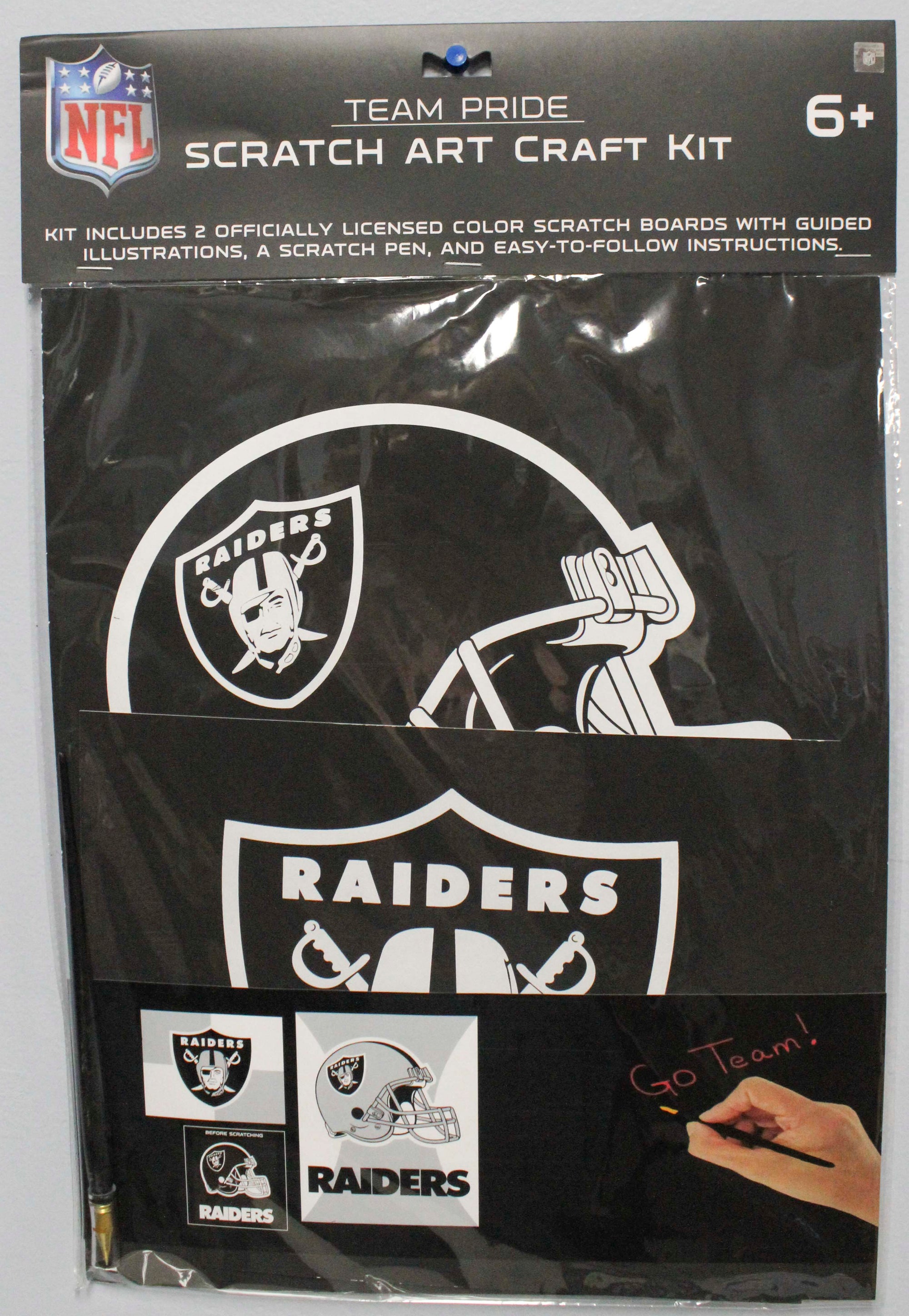 OFFICIALLY LICENSED LAS VEGAS RAIDERS SCRATCH ART CRAFT KIT