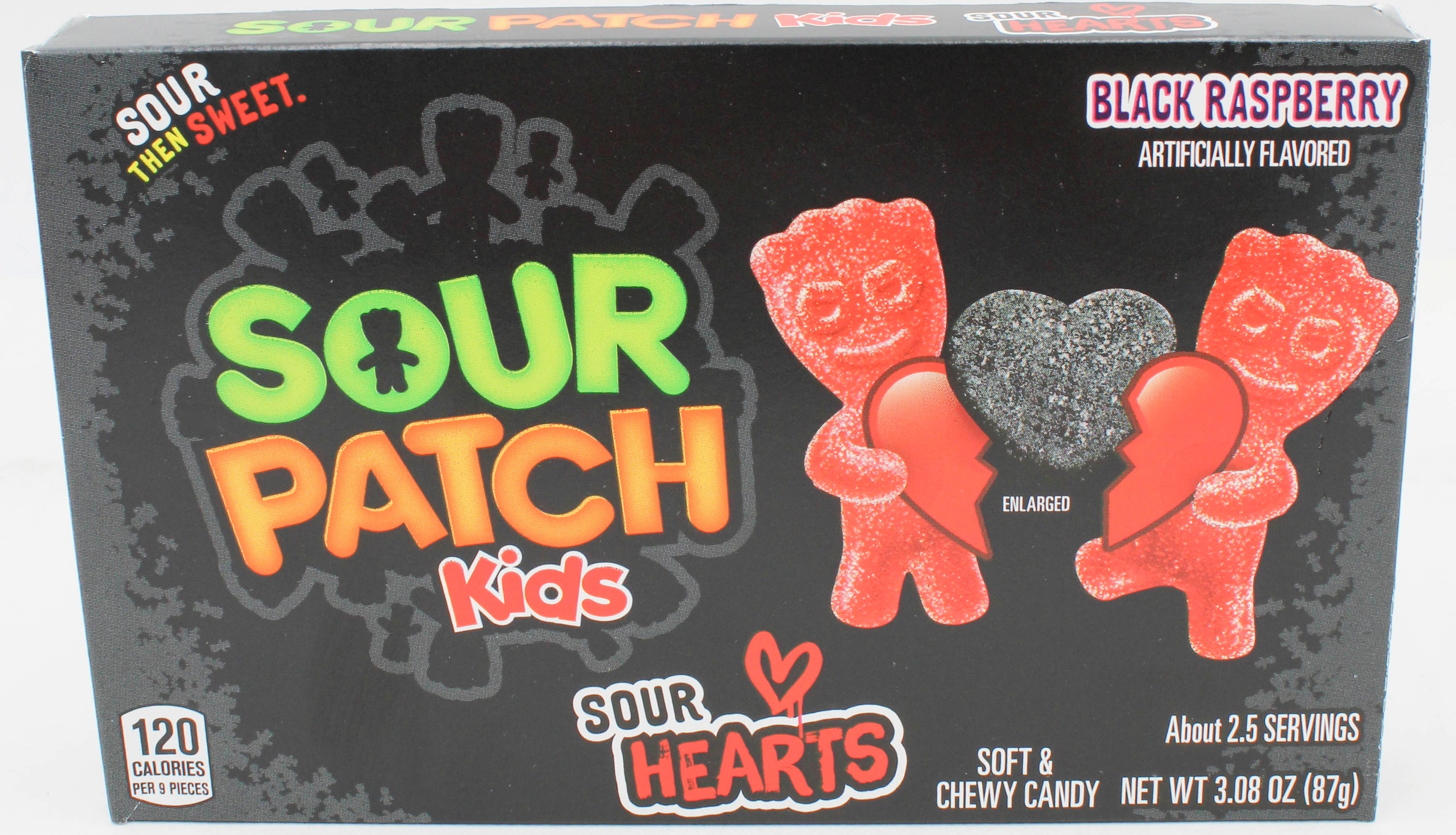 SOUR PATCH KIDS SOUR HEARTS THEATRE BOX  3.08 Oz BB 9/18/26