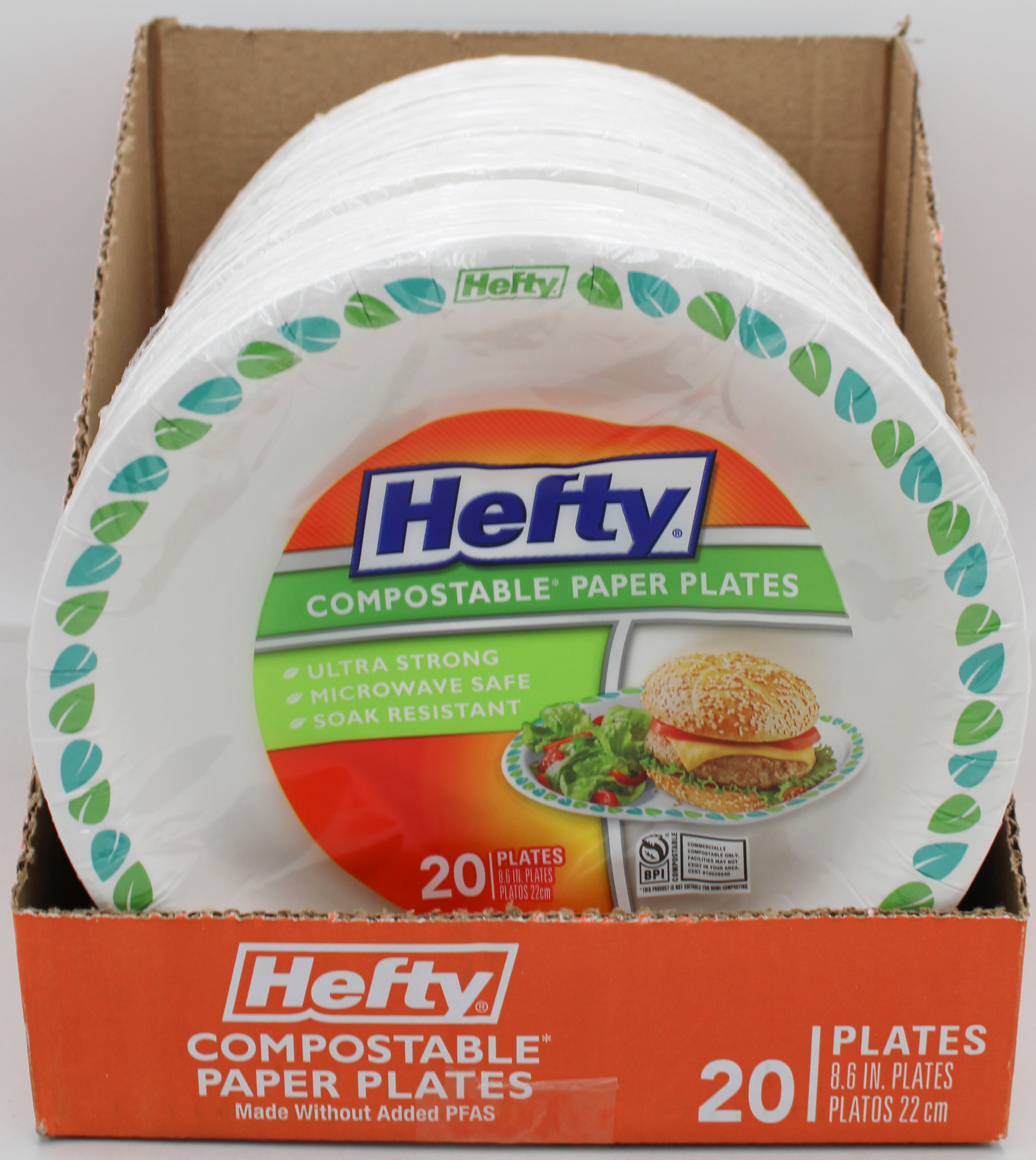 HEFTY 20CT PLATES - 8.6'' STRAWVBERRY PRINT NI