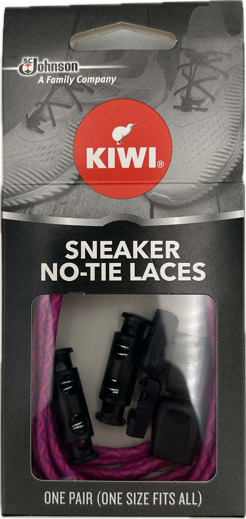 KIWI NO TIE SHOE LACES 1PR-PRPL/PNK