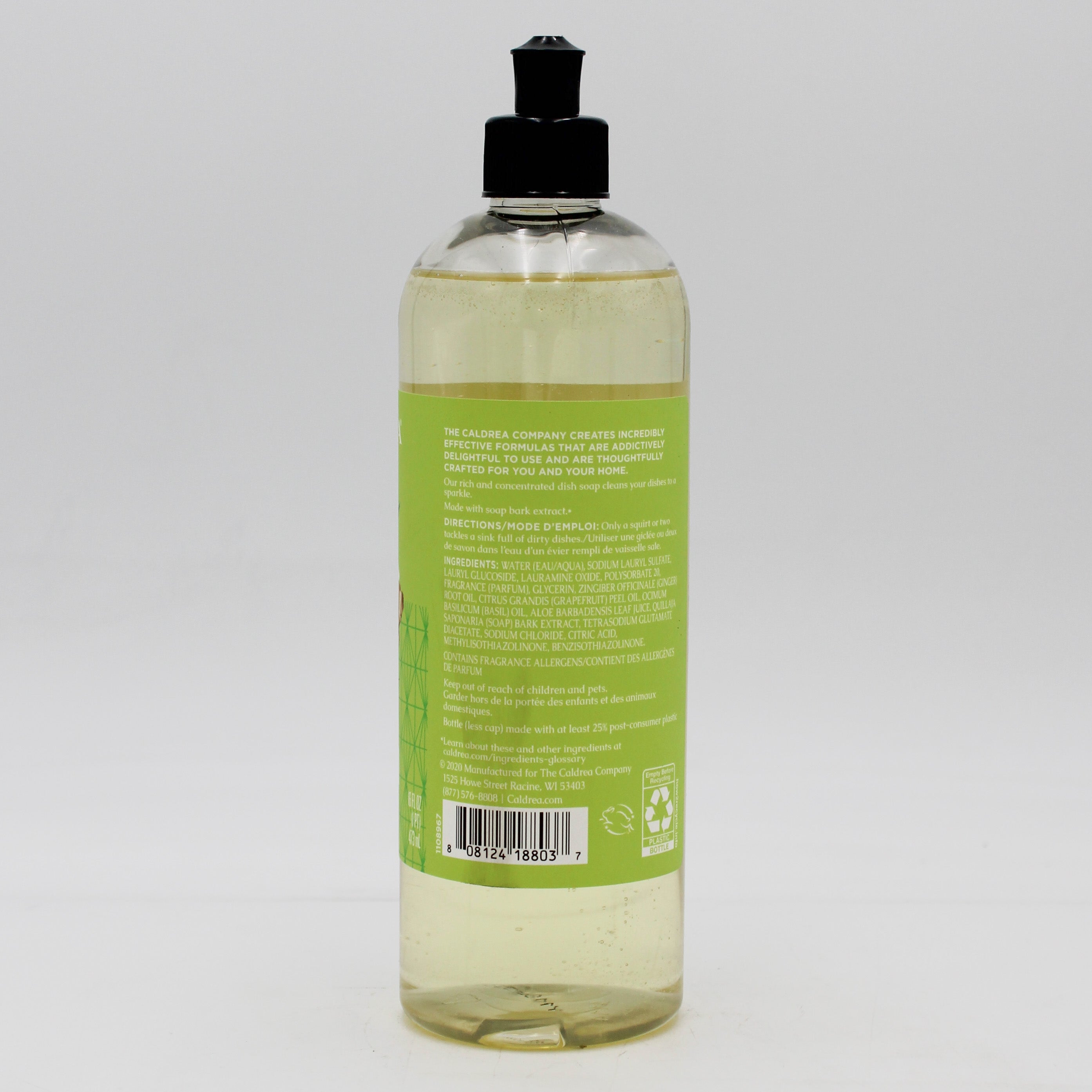 CALDREA DISH SOAP GINGER POMELO 16oz US