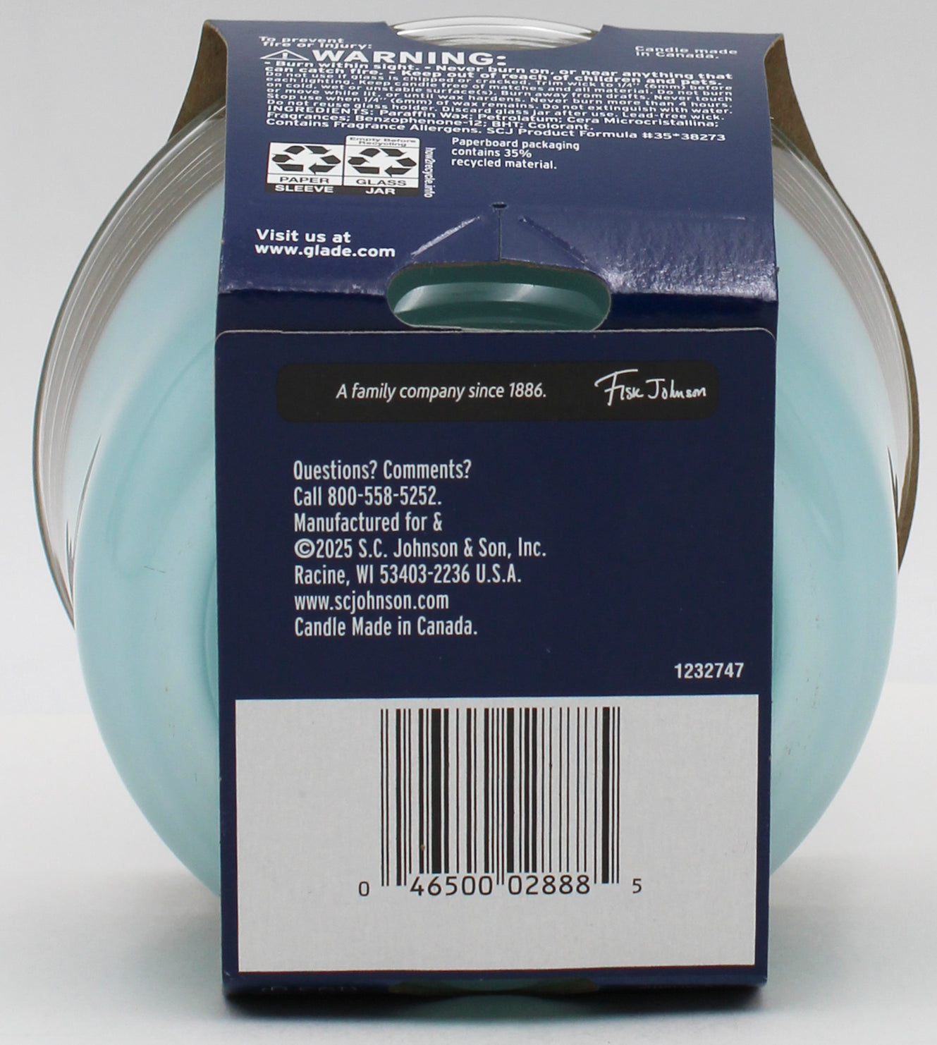 GLADE CANDLE AQUA WAVES 6.8OZ