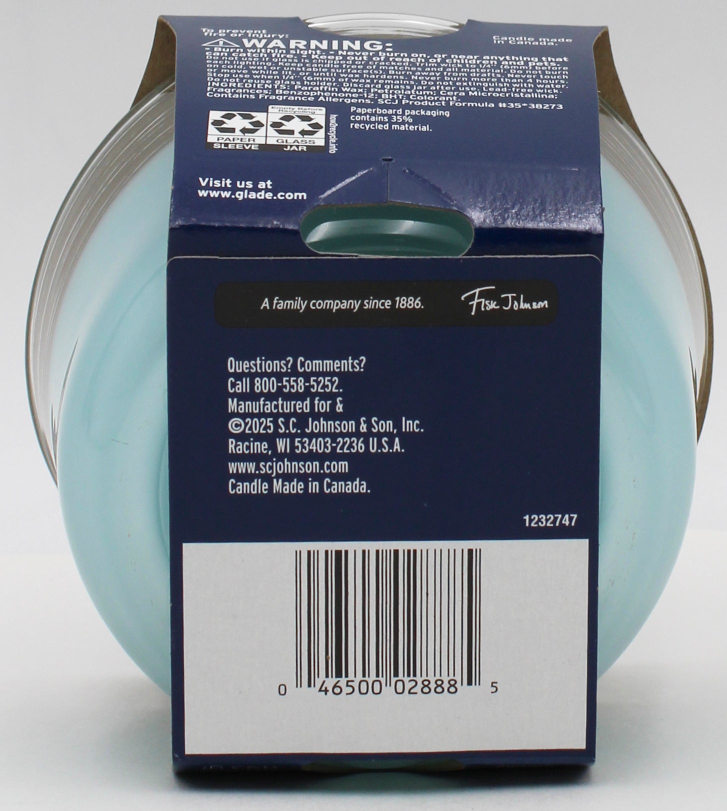 GLADE CANDLE AQUA WAVES 6.8OZ