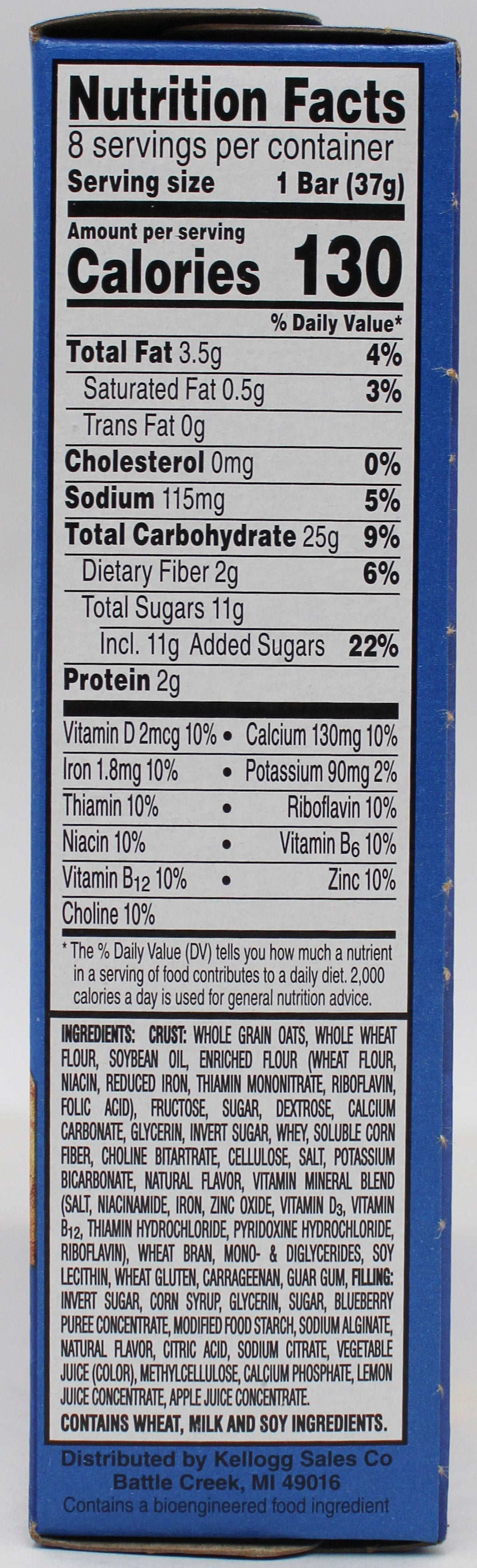 Nutri-Grain Blueberry Bars 8-Pack 10.4oz Wholesale