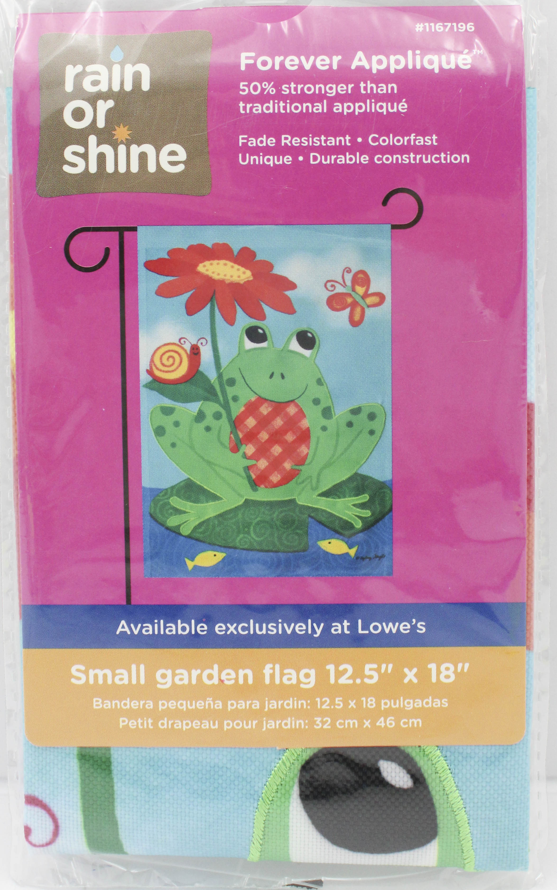 GARDEN FLAG - CHILL FROG 12.5in X 18in