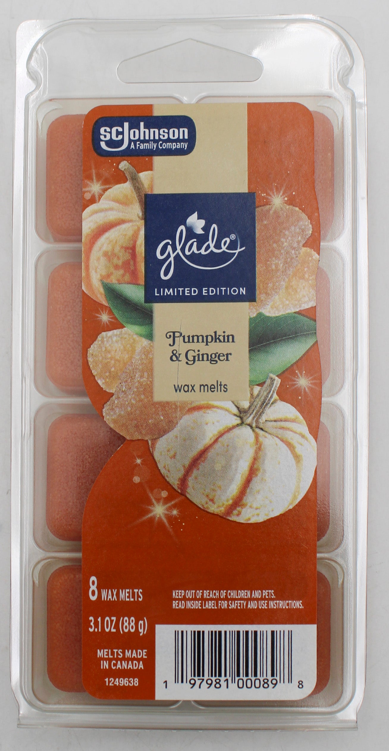 GLADE WAX MELTS PUMPKIN & GINGER 3.1oz US