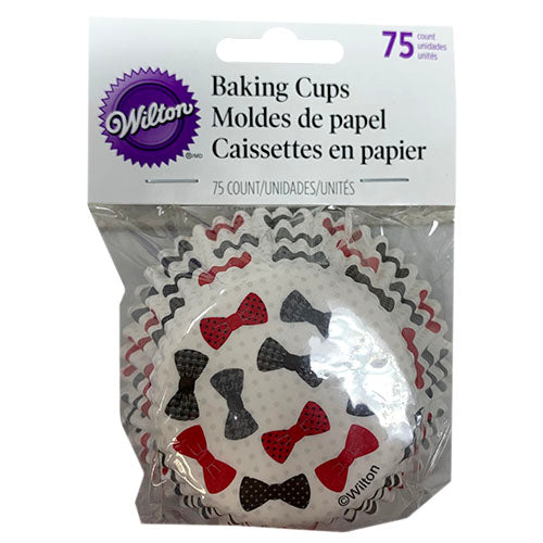 WILTON BAKING CUPS 75CT-BOW TIE