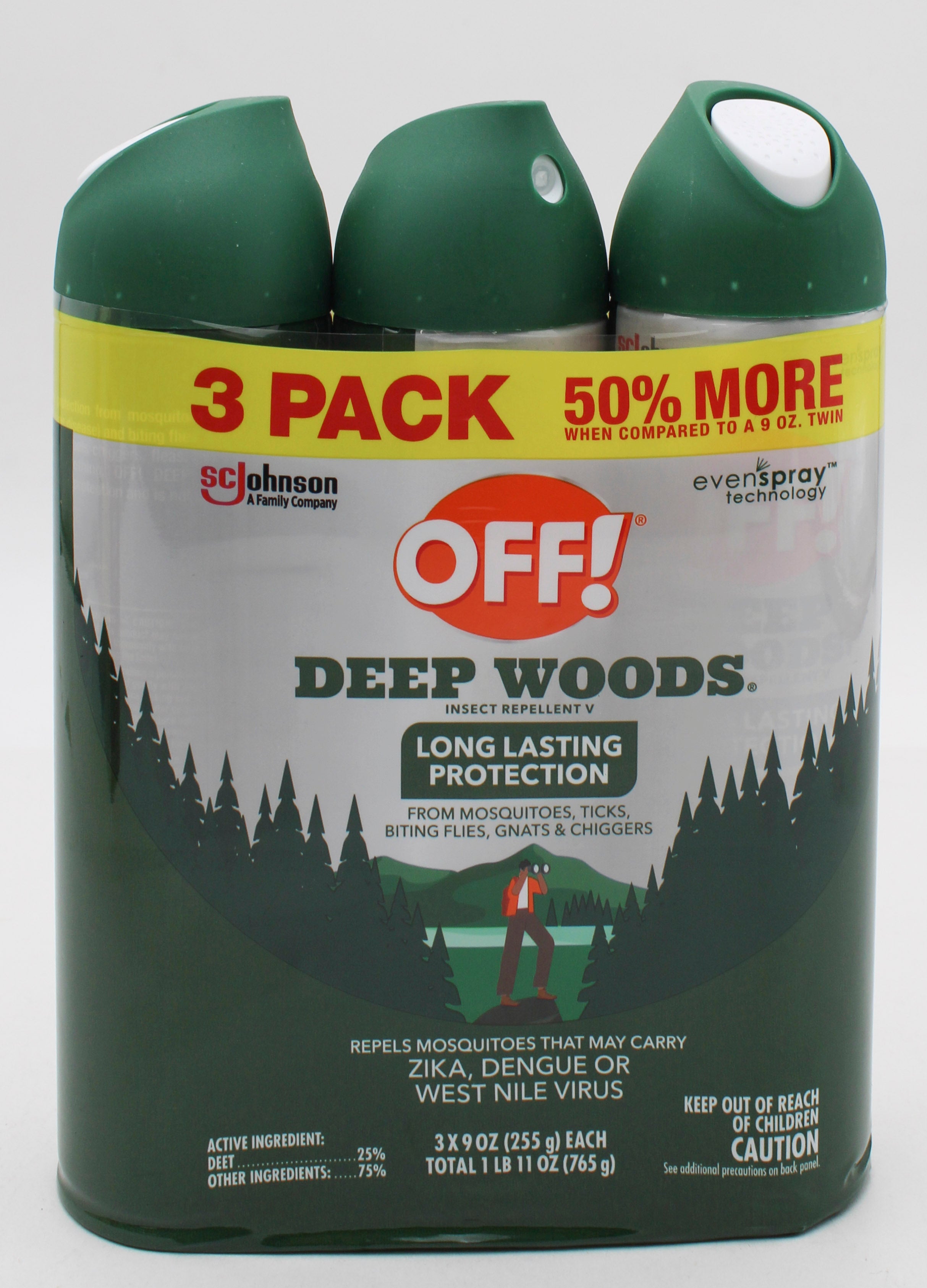 SP OFF DEEP WOODS 9oz INSECT REPELLENT 3PK