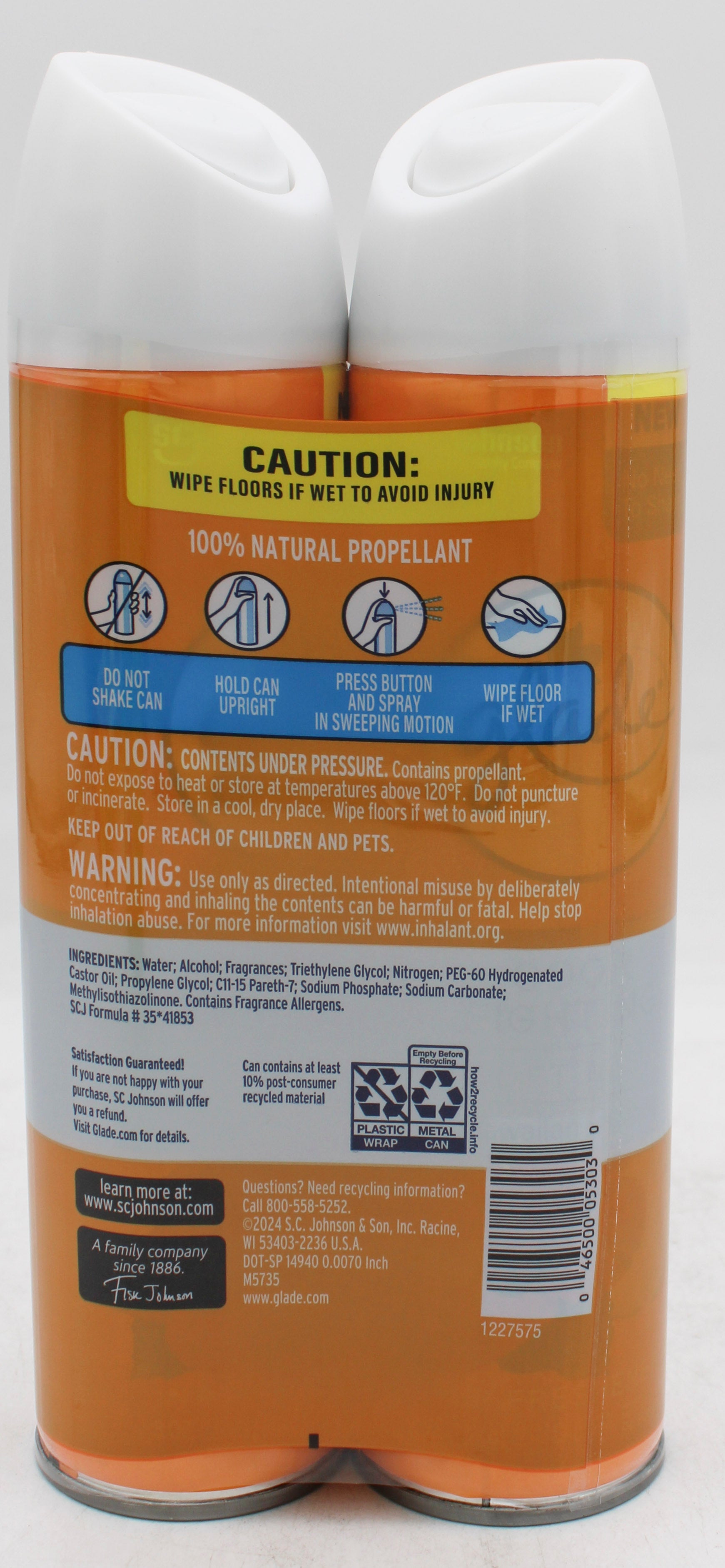 SP GLADE ODOR FIGHTING SOFT MIST 8 oz 2PK HAWAIIAN BREEZE