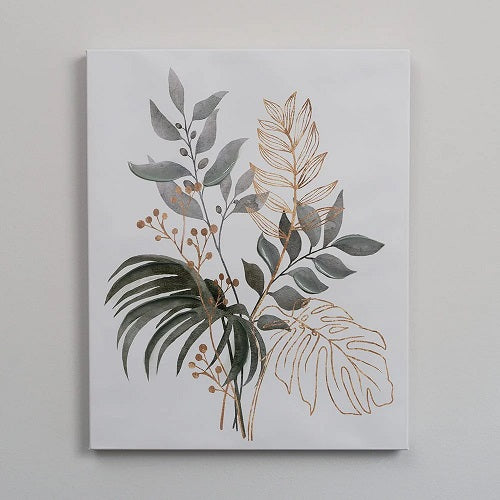 FEATHER PALM LEAF CANVAS PRINT 15.75"L x 19.75"H x 1"D
