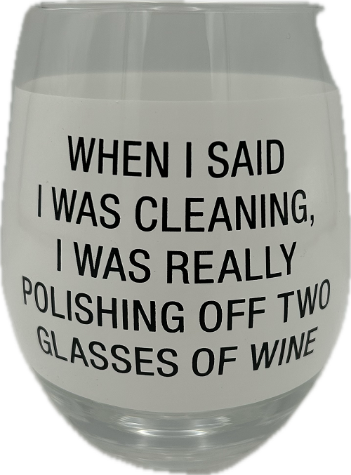 POLISHING OFF WINE GLASS 16oz