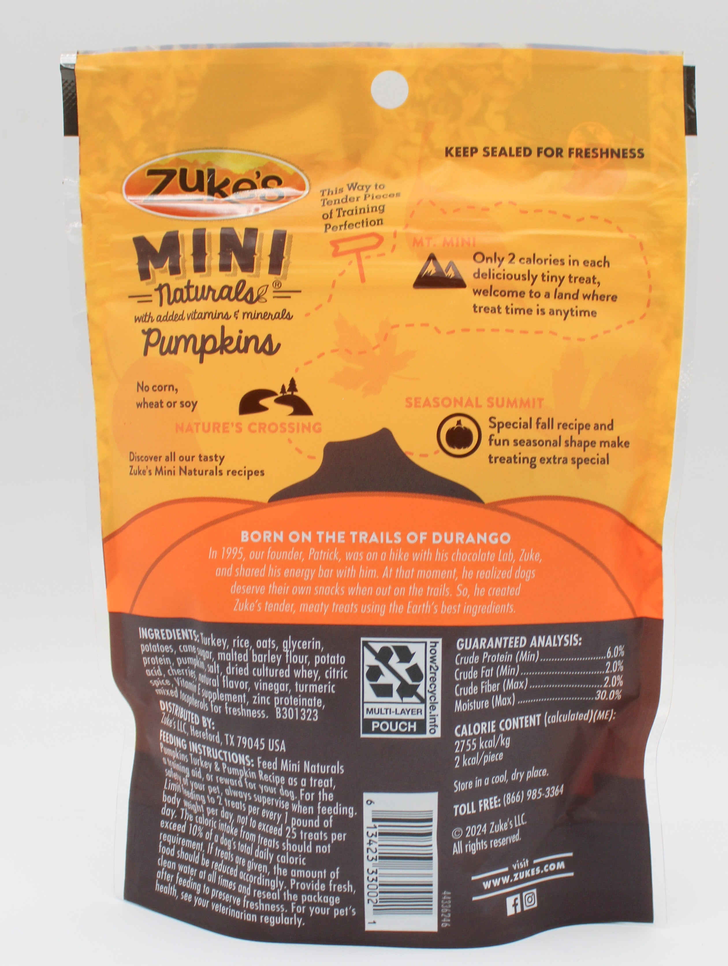 PURINA Zuke's Mini Naturals Turkey & Pumpkin Dog Treats 5oz