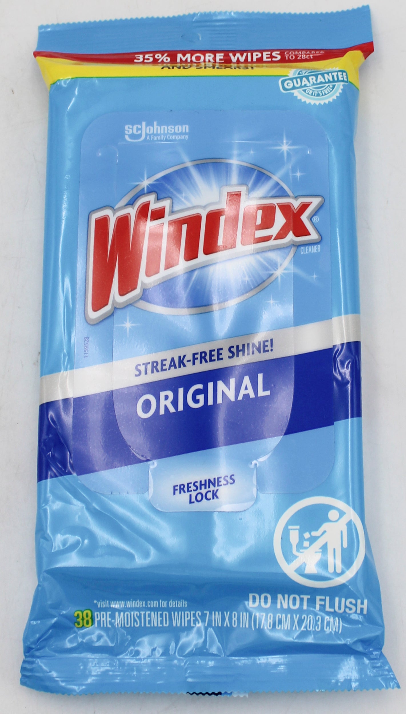SP WINDEX ORIGINAL GLASS CLEANER WIPES 38ct.