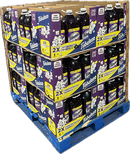 FABULOSO 2x CONCENTRATED MULTI PURPOSE CLEANER LAVENDER 210oz PALLET DISPLAY 126CT