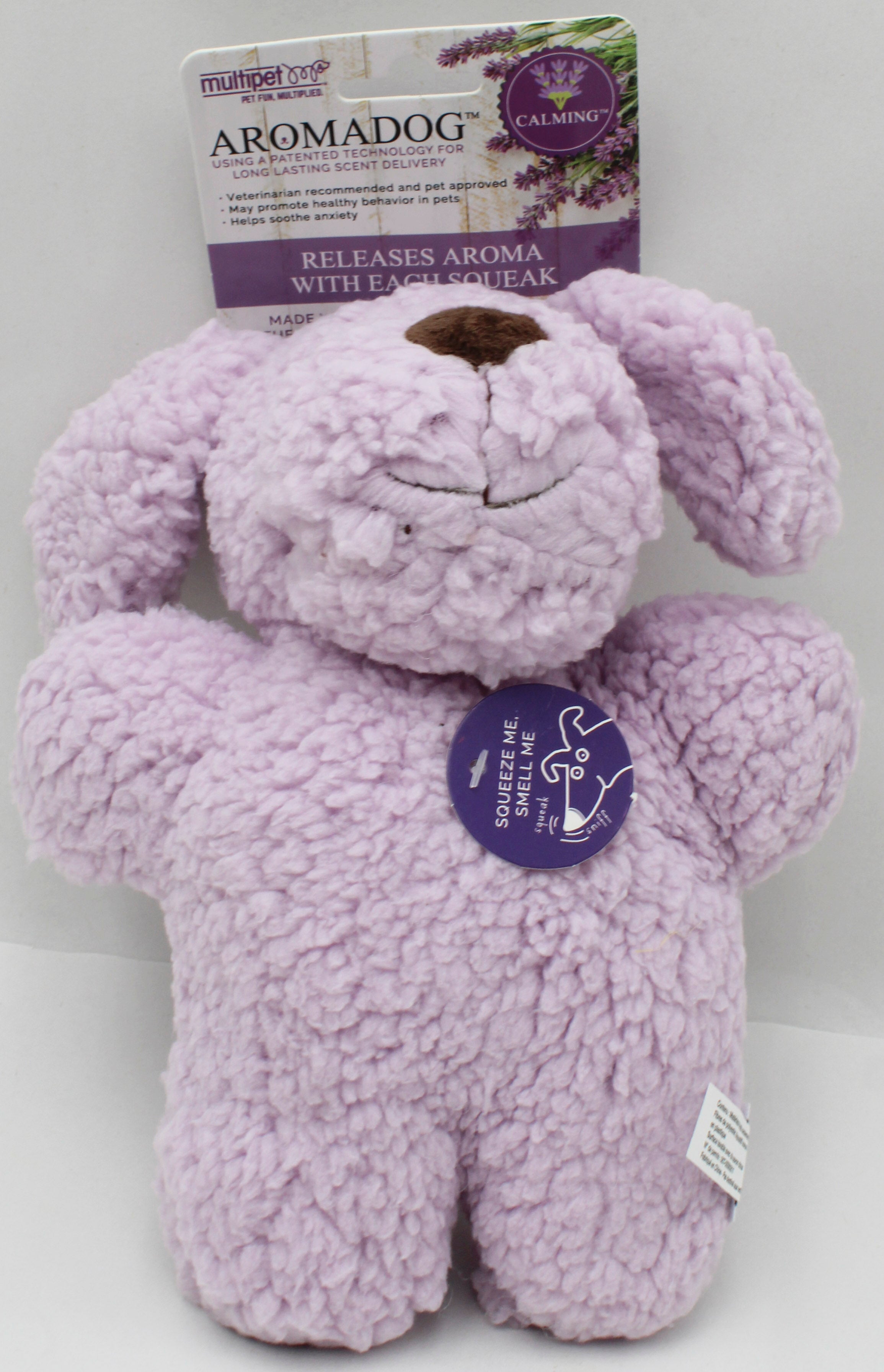 MULTIPET AROMADOG FLEECE MAN LAVENDER DOG TOY  - 9"