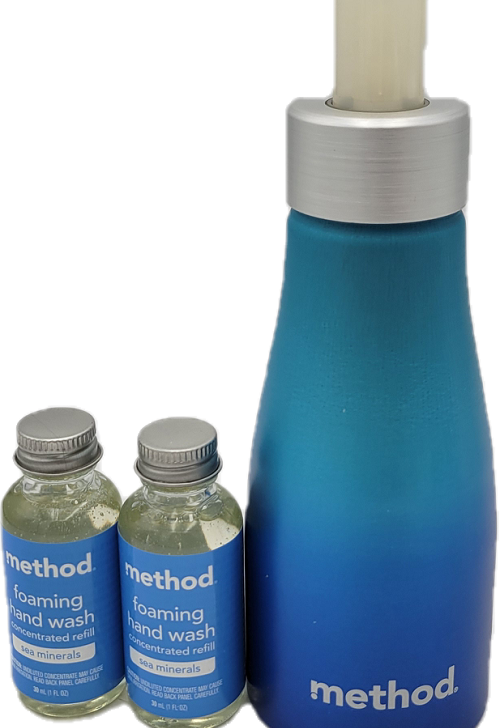 Method Foaming Hand Wash Starter Kit Blue Sea Minerals 1oz + 2 Refills