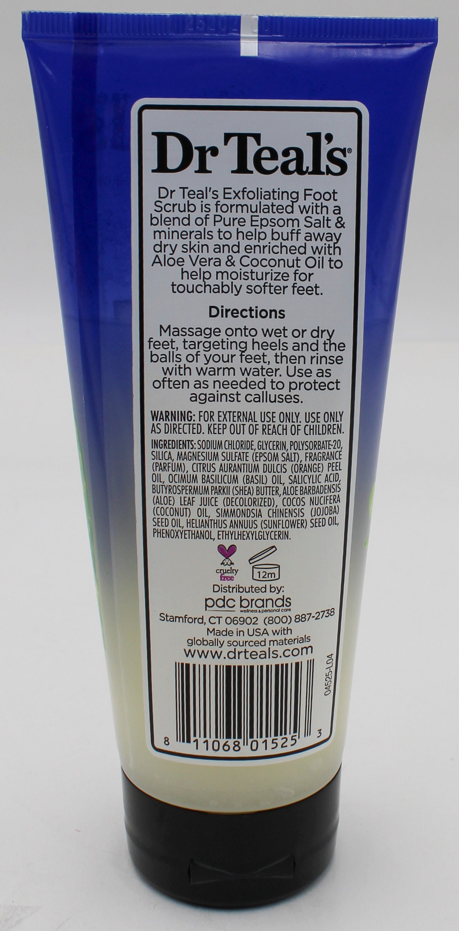 SP DR TEAL'S FOOT SCRUB WITH EPSOM SALT 6oz ALOE VERA,COCONUT OIL NI