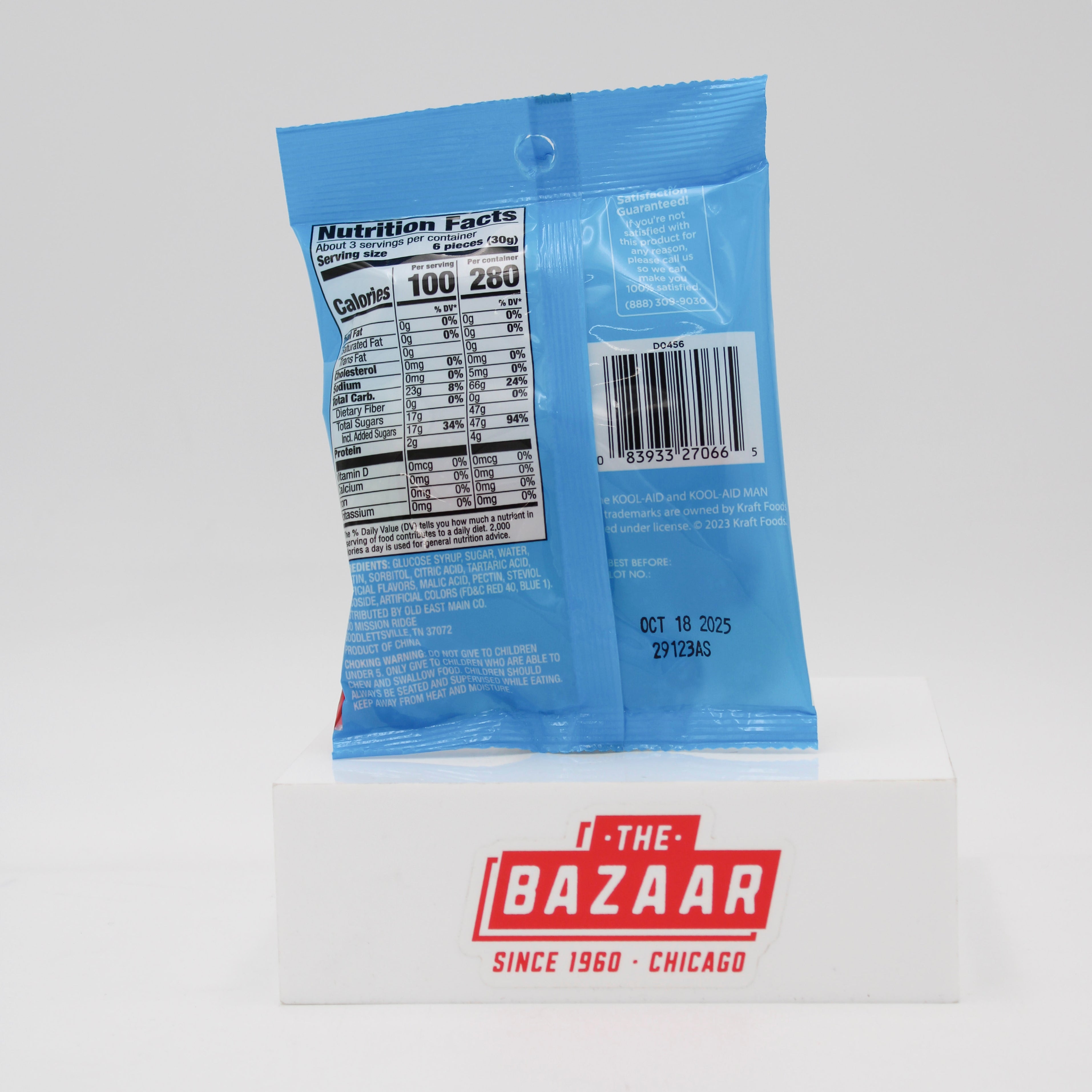 KOOL-AID SOUR SANDED GUMMY PEG BAG 3 OZ BEST BY 10/18/2025