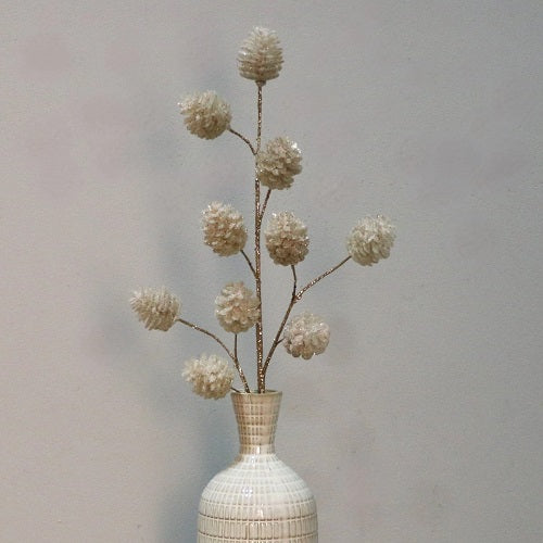 SPARKLE PINE CONE STEM 30"L