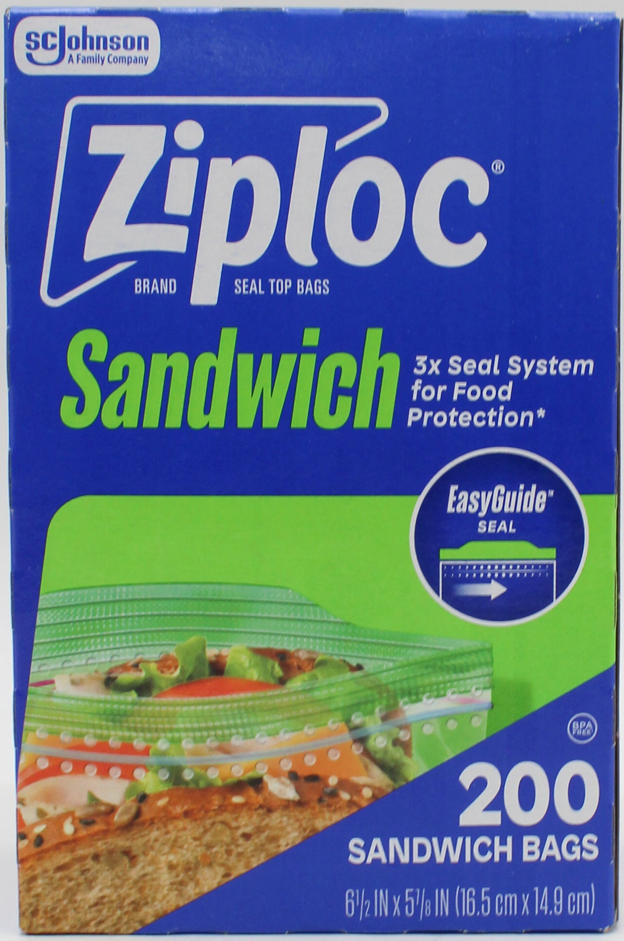 SP ZIPLOC BAG 200CT SANDWICH.