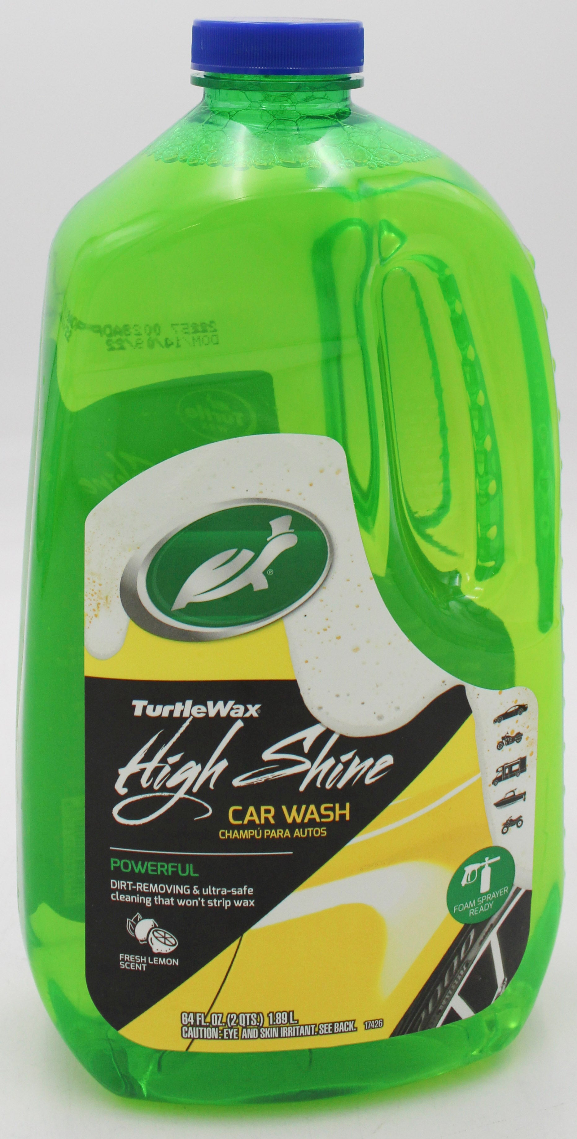 SP TURTLE WAX HIGH SHINE CAR WASH 64oz FRESH LEMON SCENT