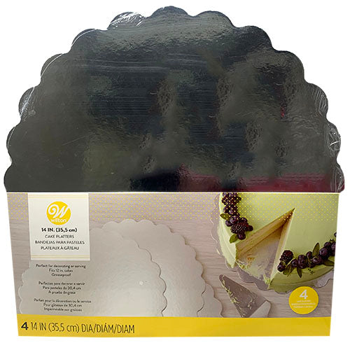 SP WILTON CAKE PLATTERS 4-CT 14IN