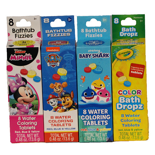 BATH FIZZIES PP $1 (Crayola, Baby Shark, Minnie, & Paw Patrol)
