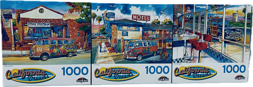 CRA-Z-ART CALIFORNIA DREAMS ASSORTED 1000PC AGES 10+ PUZZLE 27"X20"