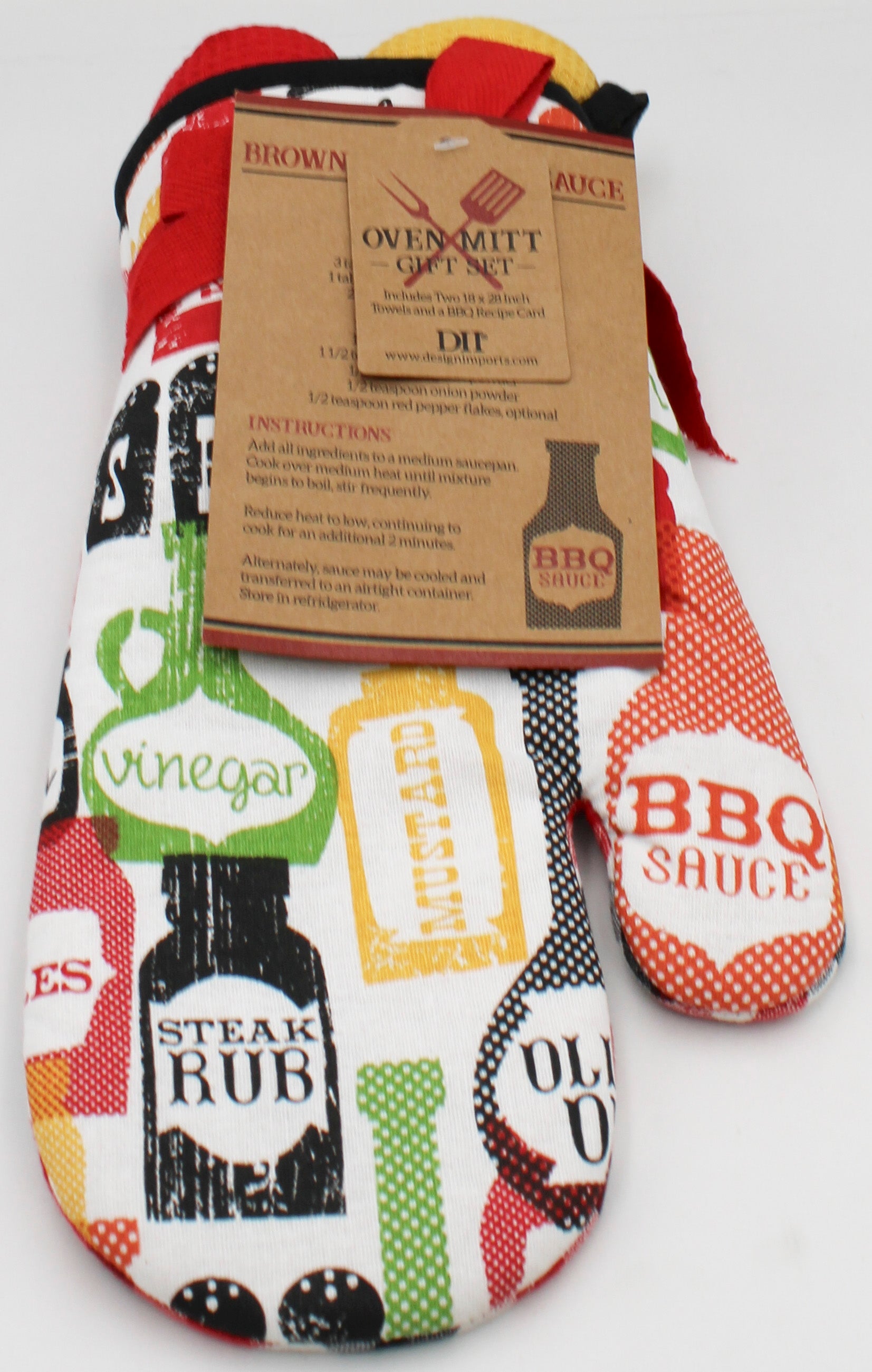 2PC GIFT SET - POTHOLDER AND DISHTOWEL - BBQ