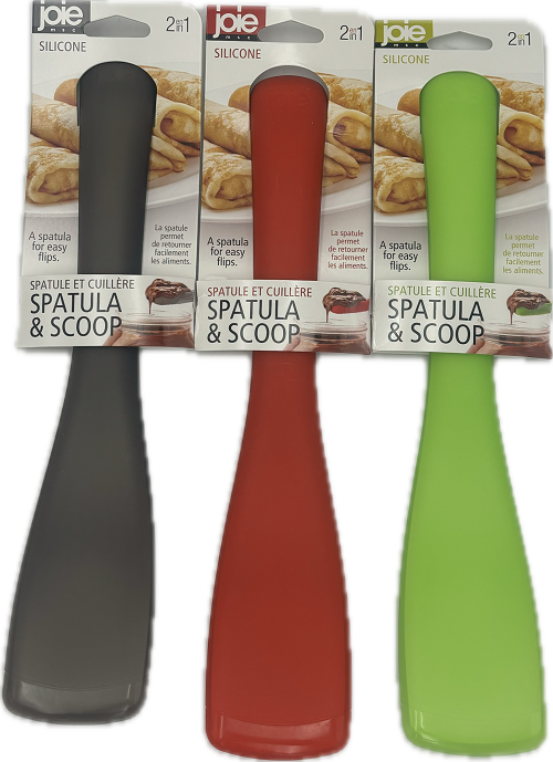 JOIE SILICONE 2in1 SPATULA & SCOOP ASSORTED NI