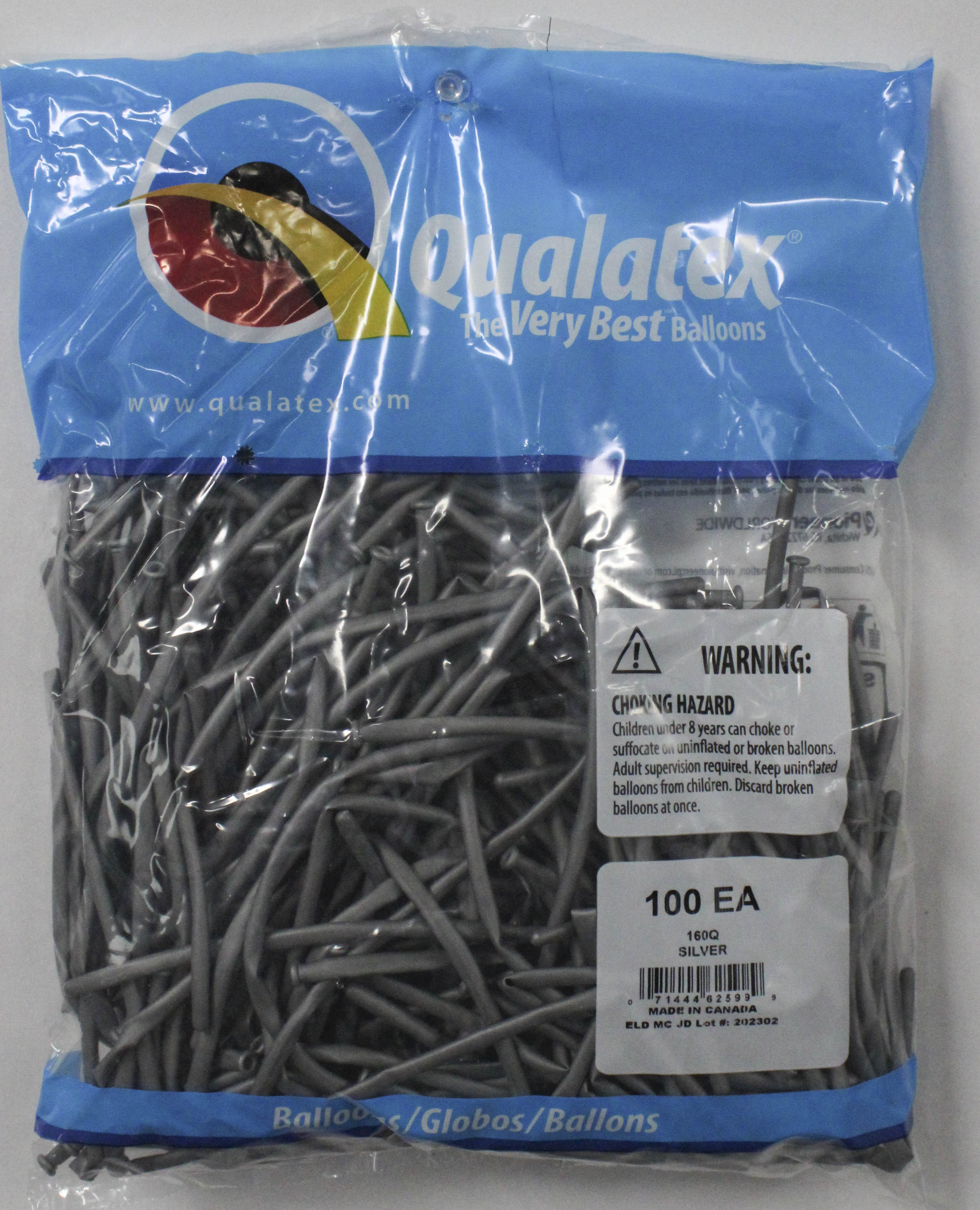 160Q QX LATEX PLAIN 100CT  SILVER