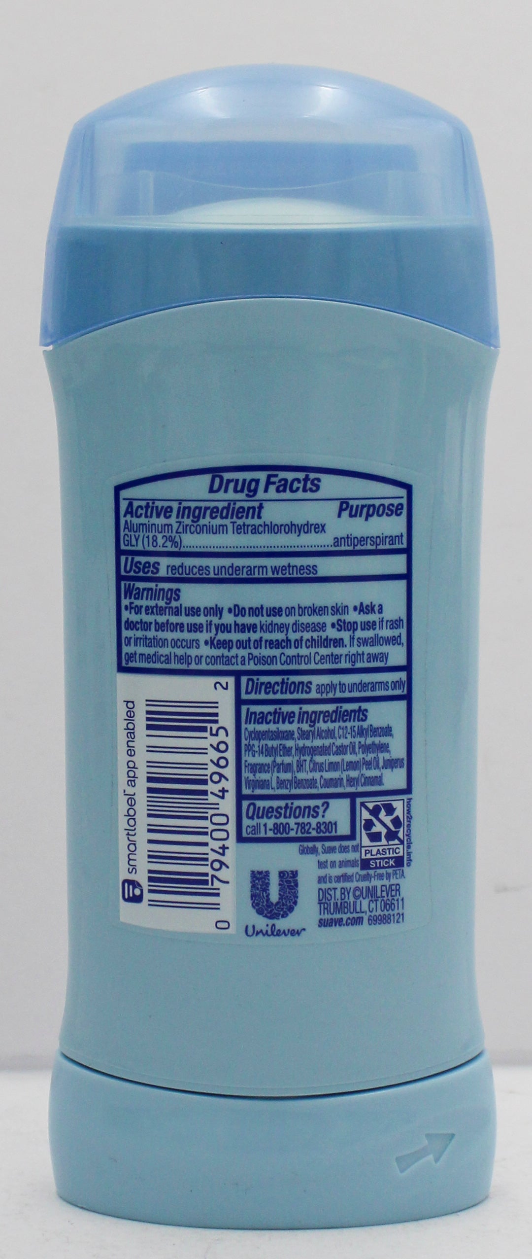 SUAVE INVISIBLE SOLID COCOA SHEA BUTTER  2.6z