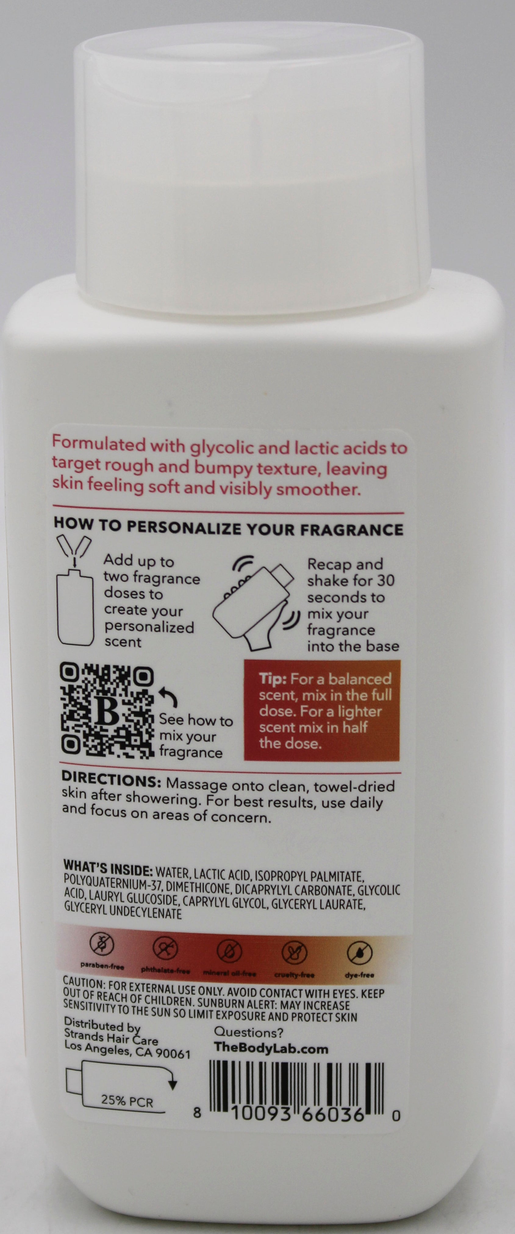 THE BODY LAB SMOOTHING LOTION 11oz