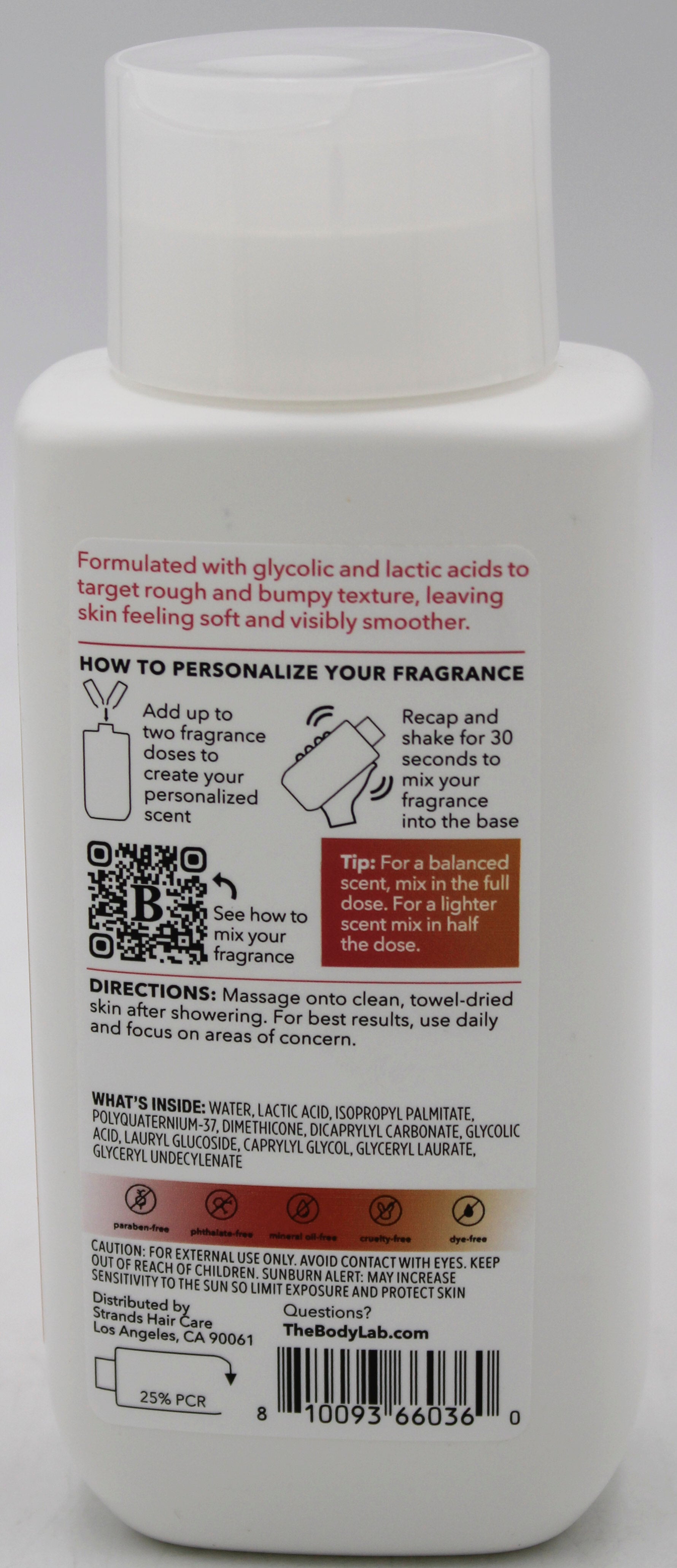 THE BODY LAB SMOOTHING LOTION 11oz