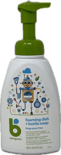 SP BABYGANICS FOAMING DISH + BOTTLE SOAP FRAGRANCE FREE 16oz
